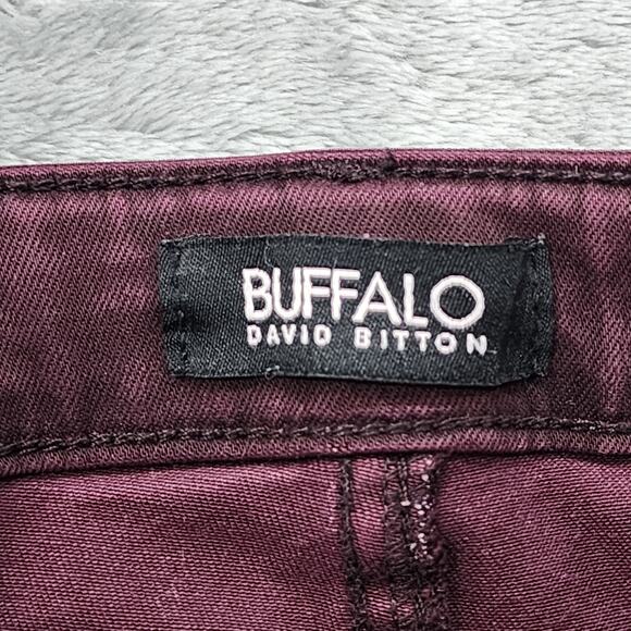 Buffalo David Bitton Jeans Womens 10/30 Purple Burgundy Mid Rise Skinny Stretch - Picture 5 of 13